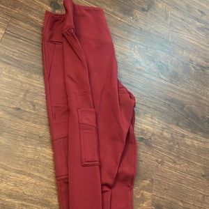 Red fleece lined pocket with leggings